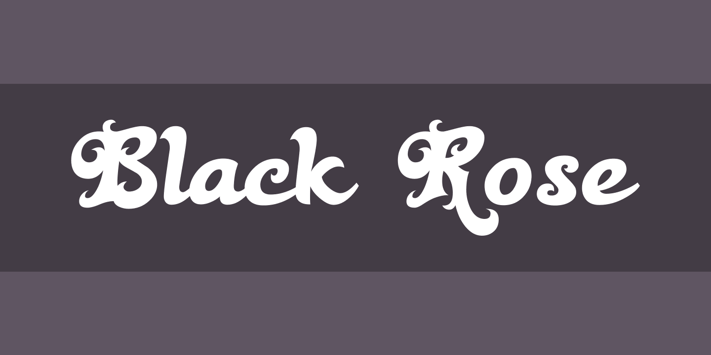 Przykład czcionki Black Rose Regular
